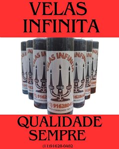 Vela votiva ( PRETA ) kit com 12 Velas