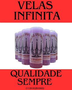 Vela Votiva ( LILÁS ) Kit com 12 Velas