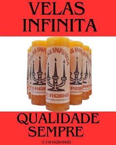 Vela Votiva LARANJA) Kit Com 12