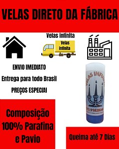 Vela Votiva (BR/AZC) Kit Com 12