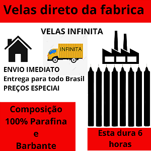 Vela Preta pacote de 1 quilo