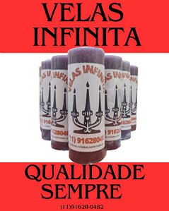 Vela Votiva (ROXA) Kit Com 12