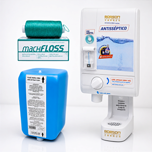 DISPENSER PROFISSIONAL 3 EM 1 PARA FIO DENTAL E ENXAGUANTE BUCAL BOBSON EVOLUTION + 2 REFIS