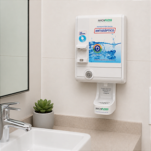 DISPENSER ELÉTRICO PROFISSIONAL 3 EM 1 PARA FIO DENTAL E ENXAGUANTE BUCAL BOBSON EVOLUTION