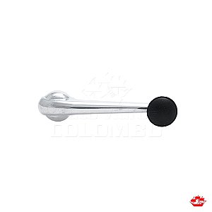 MANIVELA FUSCA 59..70 METAL PRATA BOTAO PRETO