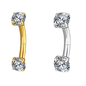 Piercing Microbell Curvo Zircônias Titânio