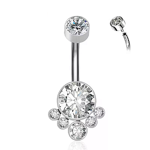 Piercing Umbigo Indiano Zircônia Titânio