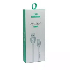 Cabo de Dados Usb Fam  Tipo C 2.1A  1m