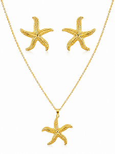 Conjunto Estrela do Mar- aço inoxidável
