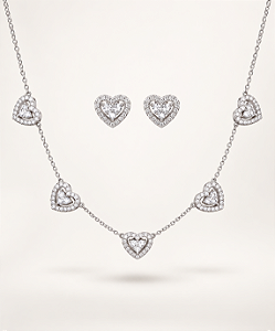Conjunto Chocker prateado