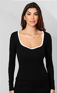 Blusa Bicolor Elegance