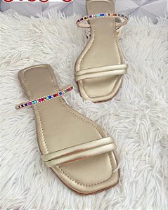 RASTEIRINHA DOURADA COM STRESS COLORIDO