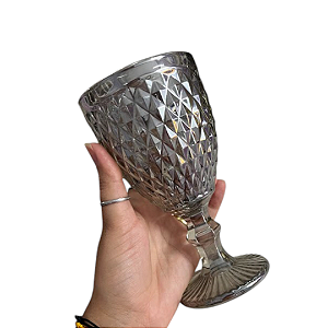 Taças De Vidro Bico De Abacaxi Prateada 300ml