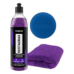 Kit Restauração de Plásticos - Restaurax 500ml + Aplicador + Microfibra