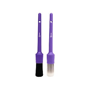 Kit com 2 Pincéis de Detalhamento Automotivo Externo e Interno Nº14 - Zacs