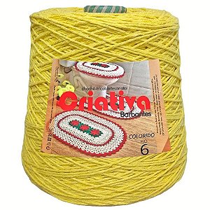 Barbante Criativa Amarelo 1kg N.º 6