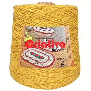 Barbante Criativa Amarelo Ouro 1Kg N.º 6