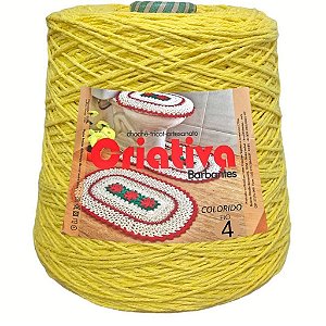 Barbante Criativa Amarelo 1Kg N.º 4