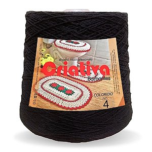 Barbante Criativa Preto 1Kg N.º 4
