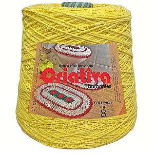 Barbante Criativa Amarelo 1Kg N.º 8