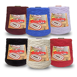 Kit 6 Barbante Criativa 2Kg N.º 6