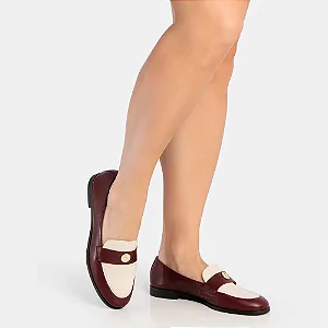 GIULIA DOMNA 115.041/251 MOCASSIM GD NAPA MONACO BORDO/NAPA MONACO OFF WHITE