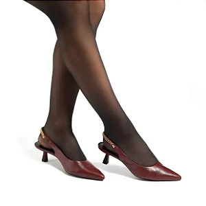 GIULIA DOMNA 271.002/251 SLINGBACK FEMININA NAPA MONACO BORDO