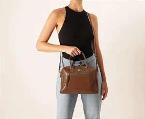 ANACAPRI C500161932 BOLSA CARAMELO MEDIA ALÇA CURTA/COMPRIDA