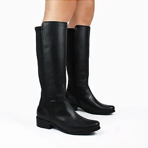 BOTTERO 345801 BOTA CANO LONGO COURO ATANADO NAPOLI/TECIDO LYCRA PTO/PTO