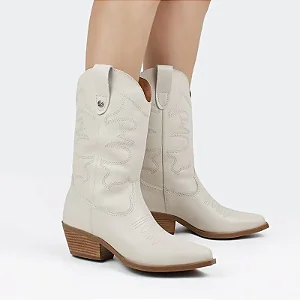 BOTTERO 347706 BOTA CANO MÉDIO COURO ATENAS OFF WHITE