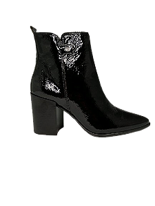 BOTTERO 348701 BOTA PRETA VERNIZ MEDIA CANO BAIXO