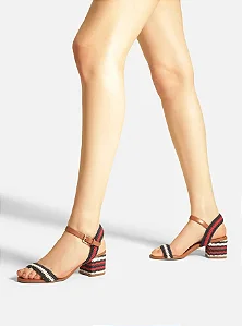 AREZZO A100550776 SANDALIA INDIGO VERMELHO CRU CURCUMA