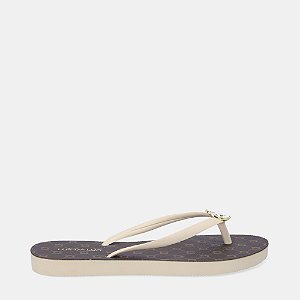 LUZ DA LUA 60580001 CHINELO MONOGRAMA MARFIM