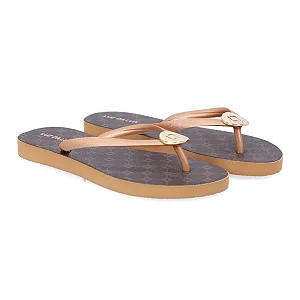 LUZ DA LUA 67791900 CHINELO AMENDOA MONOGRAMA