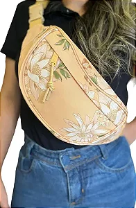 FARM 78313427 POCHETE FARM DENGO BEGE FLORATA