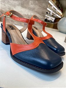 JOA 40049 SLINGBACK MARINHO/ORANGE