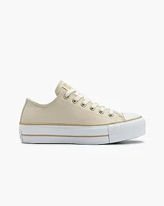 CONVERSE CT09830003 TENIS CHUCK TAYLOR LIFT NUDE BEGE CLARO/CAQUI FOSCO 02/BRANCO
