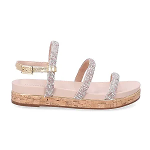 LUZ DA LUA 58890007 SANDALIA GOLD STRASS