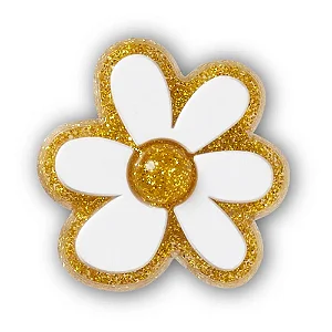JIBBITZ 10014508 FLOR BRANCA/DOURADA