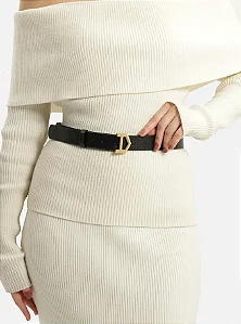 AREZZO A430000568 CINTO PRETO COURO