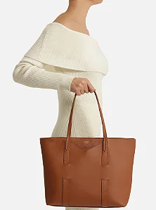 AREZZO A500230614 BOLSA SHOPPING MARROM GRANDE TIRAS CAPA