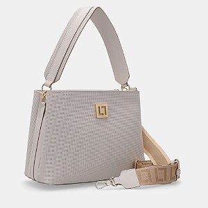 LUZ DA LUA 2000468 BOLSA SELENA TOTE MÉDIA TRAMADO PANNA
