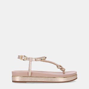 LUZ DA LUA 58890400 SANDÁLIA LAMINATI/OURO