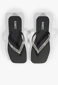 SCHUTZ S222950010 CHINELO BLACK/CRISTAL