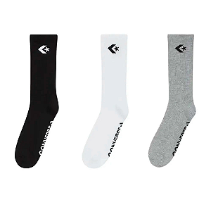 CONVERSE ACC03SP2435 KIT MEIAS MEDIUM WHITE/BLACK/GREY 34/38