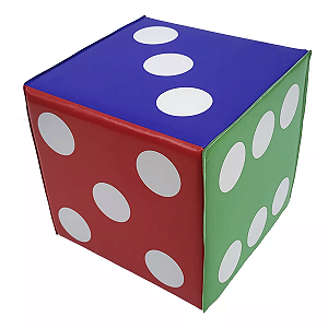 Cubo Dado Grande com Pontos em Espuma Brinquedo Educativo