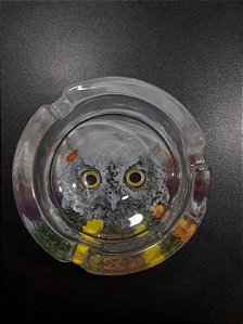 Cinzeiro de Vidro Pequeno Coruja