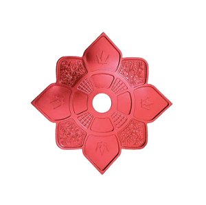 Prato Hookah King Imperial Pequeno Vermelho