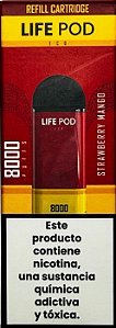 Refil Life Pod 8000 Puffs Strawberry Mango