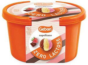 Sorvete Zero Lactose Napolitano 1l